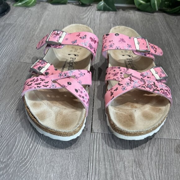 Birkenstock papillio Sandals Pink Butterfly Print blue size 38 Narrow L7 - Picture 3 of 9